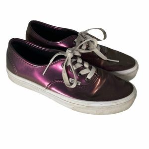 Vans Pink Muted Metallic Chrome Lace Up Sneakers